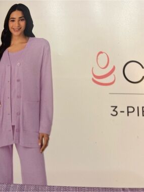 Cuddl Duds Lavender Cozy 3-Piece Lounge Set